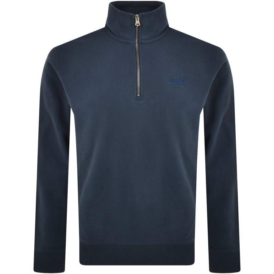 Superdry Essential Logo Henley Sweatshirt Navy